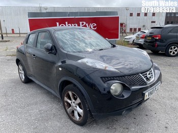Location: South Wales - 2011 NISSAN JUKE ACENTA 5 Door Hatchback REG: VK11PJJ, 1598cc Petrol, 5 Speed Manual Petrol, Former Keepers: 5, Keys: No, MOT: Expiry date14/05/2026
