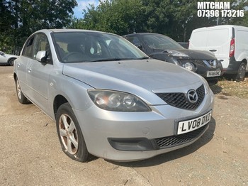 Location: Mitcham - 2008 MAZDA 3 TS AUTO 5 Door Hatchback REG: LV08DXZ, Keys: No, MOT Expiry date: 28/09/2026, 1598 Petrol, 4 Speed Auto Petrol, Former Keepers: 3