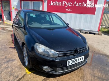 Location: Hull - 2010 VOLKSWAGEN GOLF GT TDI 140 5 Door Hatchback REG: BD59XXW, Keys: No, MOT Expiry date: 05/08/2025, 1968 Diesel, 6 Speed Manual Diesel, Former Keepers: 8