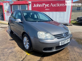 Location: Hull - 2007 VOLKSWAGEN GOLF MATCH TDI 105 5 Door Hatchback REG: SX07DYY, Keys: No, MOT Expiry date: 30/05/2026, 1896 Diesel, 5 Speed Manual Diesel, Former Keepers: 8