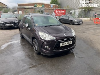 Location: HAYES / HEATHROW - 2014 CITROEN DS3 DSTYLE + E-HDI 3 Door Hatchback REG: VK14YHD, 1560cc Diesel, 5 Speed Manual Diesel, Former Keepers: 2, Keys: No, MOT: Expiry date27/08/2026