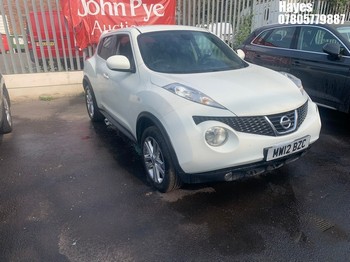 Location: Hayes - 2012 NISSAN JUKE TEKNA DCI 5 Door Hatchback REG: MW12BZC, Keys: No, MOT Expiry date: 26/06/2026, 1461 Diesel, 6 Speed Manual Diesel, Former Keepers: 2