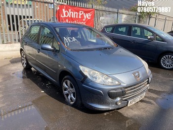 Location: Hayes - 2007 PEUGEOT 307 S 5 Door Hatchback REG: KP07OKE, Keys: No, MOT Expiry date: 13/11/2025, 1587 Petrol, 5 Speed Manual Petrol, Former Keepers: 3