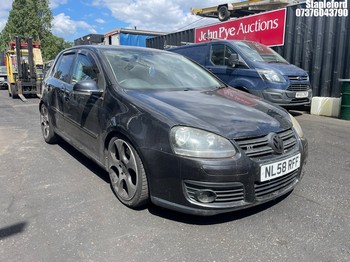 Location: Stapleford - 2008 VOLKSWAGEN GOLF GT SPORT TDI 170 S-A 5 Door Hatchback REG: NL58RFF, Keys: Yes, MOT Expiry date: 11/06/2027, 1968 Diesel, 6 Speed Semi Auto Diesel, Former Keepers: 10