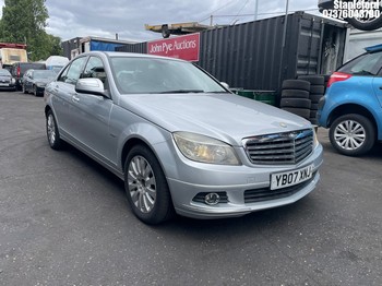 Location: Stapleford - 2007 MERCEDES C220 ELEGANCE CDI A 4 Door Saloon REG: YB07XNJ, Keys: Yes, MOT Expiry date: 13/06/2027, 2148 Diesel, 5 Speed Auto Diesel, Former Keepers: 8