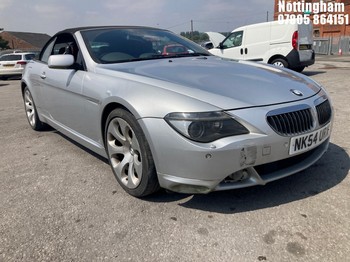 Location: Nottingham - 2005 BMW 645 CL AUTO CONVERTIBLE REG: NK54URX, 4398CC PETROL, 6 SPEED AUTO PETROL, Former Keepers: 5, Keys: Yes, MOT Expiry date: 14/07/2026