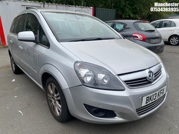 Location: Manchester - 2013 VAUXHALL ZAFIRA DESIGN NAV CDTI EC MPV REG: BK13KFX, 1686 Diesel, 6 Speed Manual Diesel, Former Keepers: 10, Keys: No, MOT Expiry date: 07/12/2026