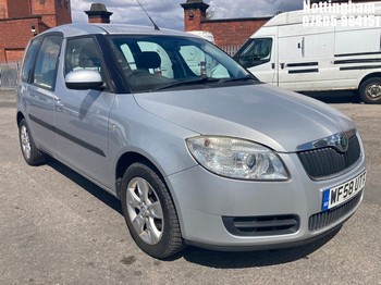 Location: Nottingham - 2008 SKODA ROOMSTER 2 16V 105 A MPV REG: WF58UTT, 1598cc PETROL, 6 SPEED AUTO PETROL, Former Keepers: 1, Keys: Yes, MOT Expiry date: 13/09/2026