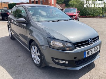 Location: Nottingham - 2011 VOLKSWAGEN POLO MATCH 60 3 DOOR HATCHBACK REG: MT61FEK, 1198cc PETROL, 5 SPEED MANUAL PETROL, Former Keepers: 5, Keys: Yes, MOT Expiry date: 03/02/2023