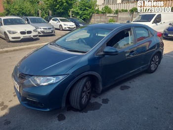Location: St Helens - 2014 HONDA CIVIC I-DTEC ES-T 5 Door Hatchback REG: SP64VCW, Keys: Yes, MOT Expiry date: 31/10/2026, 1597 CC Diesel, 6 Speed Manual Diesel, Former Keepers: 2