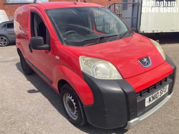 Location: Nottingham - 2010 PEUGEOT BIPPER S HDI PANEL VAN REG: KN10SFU, 1399cc DIESEL, 5 SPEED MANUAL DIESEL, Former Keepers: 7, Keys: Yes, MOT Expiry date: 08/08/2026