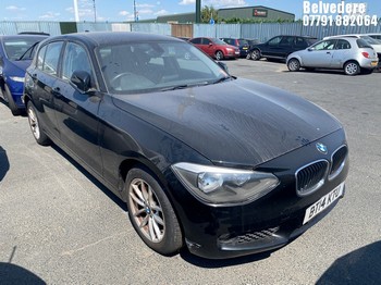 Location: BELVEDERE - 2014 BMW 116D EFFICIENTDYNAMICS B- 5 Door Hatchback REG: BT14KTU, 1598cc Diesel, 6 Speed Manual Diesel, Former Keepers: 2, Keys: No, MOT: Expiry date24/02/2026