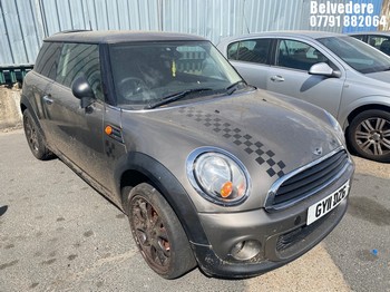 Location: BELVEDERE - 2011 MINI FIRST 3 Door Hatchback REG: GY11DZG, 1598cc Petrol, 6 Speed Manual Petrol, Former Keepers: 6, Keys: No, MOT: Expiry date01/12/2026