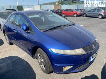 Location: BELVEDERE - 2010 HONDA CIVIC SI I-VTEC 5 Door Hatchback REG: ML10HGU, 1339cc Petrol, 6 Speed Manual Petrol, Former Keepers: 4, Keys: No, MOT: Expiry date17/12/2026