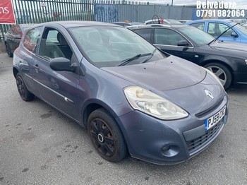 Location: Belvedere - 2009 RENAULT CLIO EXTREME 3 Door Hatchback REG: PJ59CNC, Keys: Yes, MOT Expiry date: 29/01/2026, 1149 Petrol, 5 Speed Manual Petrol, Former Keepers: 4