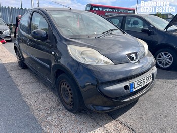 Location: Belvedere - 2006 PEUGEOT 107 URBAN 5 Door Hatchback REG: LS56SKX, Keys: No, MOT Expiry date: 15/04/2026, 998 Petrol, 5 Speed Manual Petrol, Former Keepers: 5