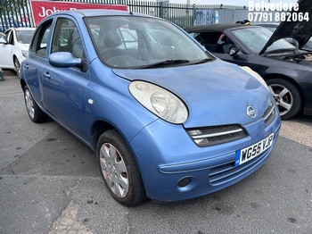 Location: Belvedere - 2005 NISSAN MICRA SE 5 Door Hatchback REG: WG55VJP, Keys: No, MOT Expiry date: 06/06/2027, 1240 Petrol, 5 Speed Manual Petrol, Former Keepers: 5