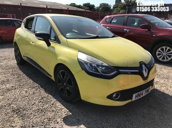 Location: Edinburgh - 2014 RENAULT CLIO D-QUE M-NAV ENERGY T 5 Door Hatchback REG: HN14YNE, Keys: Yes, MOT Expiry date: 23/11/2025, 899 Petrol, 5 Speed Manual Petrol, Former Keepers: 4