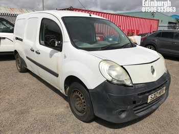 Location: Edinburgh - 2012 RENAULT KANGOO MAXI LL DCI 90 Panel Van REG: SD12HRX, Keys: No, MOT Expiry date: 22/12/2025, 1461 Diesel, 5 Speed Manual Diesel, Former Keepers: 6