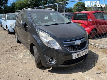 Location: Mitcham - 2012 CHEVROLET SPARK LT 5 Door Hatchback REG: LM12VUK, Keys: No, MOT Expiry date: 09/10/2025, 1206 Petrol, 5 Speed Manual Petrol, Former Keepers: 6