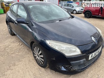 Location: Peterborough - 2010 RENAULT MEGANE EXPRESSION DCI 106 5 Door Hatchback REG: RJ10WCG, Keys: No, MOT Expiry date: 20/12/2025, 1461 Diesel, 6 Speed Manual Diesel, Former Keepers: 3