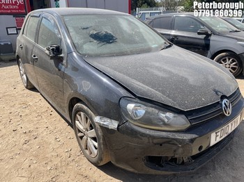 Location: Peterborough - 2010 VOLKSWAGEN GOLF SE TDI 140 5 Door Hatchback REG: FD10YYK, Keys: No, MOT Expiry date: 17/07/2025, 1968 Diesel, 6 Speed Manual Diesel, Former Keepers: 4