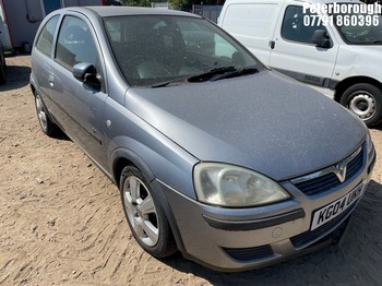Location: Peterborough - 2004 VAUXHALL CORSA ENERGY 16V 3 Door Hatchback REG: KG04UKH, Keys: No, MOT Expiry date: 15/08/2025, 1199 Petrol, 5 Speed Manual Petrol, Former Keepers: 3