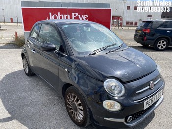 Location: South Wales - 2017 FIAT 500 LOUNGE 3 DOOR HATCHBACK REG: PE67LCO, 1242cc PETROL, 5 SPEED MANUAL PETROL, Former Keepers: 2, Keys: Yes, MOT Expiry date: 20/12/2026