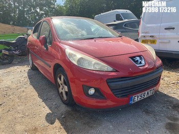 Location: Mitcham - 2009 PEUGEOT 207 VERVE 5 Door Hatchback REG: EY59NTO, Keys: No, MOT Expiry date: 30/10/2024, 1360 Petrol, 5 Speed Manual Petrol, Former Keepers: 5
