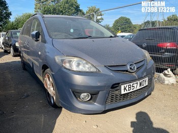 Location: Mitcham - 2008 MAZDA 5 SPORT MPV REG: KB57WOY, Keys: No, MOT Expiry date: 02/05/2025, 1999 Petrol, 5 Speed Manual Petrol, Former Keepers: 4