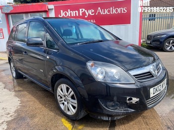 Location: Hull - 2012 VAUXHALL ZAFIRA DESIGN MPV REG: DK12WYR, Keys: Yes, MOT Expiry date: 30/11/2024, 1598 Petrol, 5 Speed Manual Petrol, Former Keepers: 6