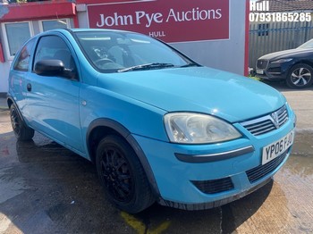 Location: Hull - 2006 VAUXHALL CORSA LIFE TWINPORT 3 Door Hatchback REG: YP06PJO, Keys: No, MOT Expiry date: 08/10/2026, 1229 Petrol, 5 Speed Manual Petrol, Former Keepers: 5