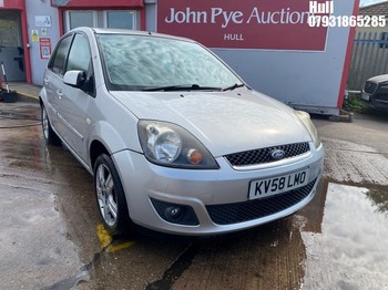 Location: Hull - 2008 FORD FIESTA ZETEC CLIMATE 5 Door Hatchback REG: KV58LMO, Keys: No, MOT Expiry date: 22/10/2026, 1388 Petrol, 5 Speed Manual Petrol, Former Keepers: 6