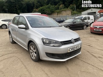 Location: Leeds - 2010 VOLKSWAGEN POLO SE TDI 75 5 Door Hatchback REG: CV60KCE, Keys: No, MOT Expiry date: 26-10-2026, 1598 Diesel, 5 Speed Manual Diesel, Former Keepers: 4
