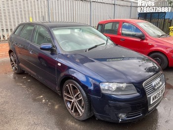 Location: Hayes - 2008 AUDI A3 SPORT TDI 5 Door Hatchback REG: MW08BWV, Keys: No, MOT Expiry date: 12/12/2025, 1896 Diesel, 5 Speed Manual Diesel, Former Keepers: 13