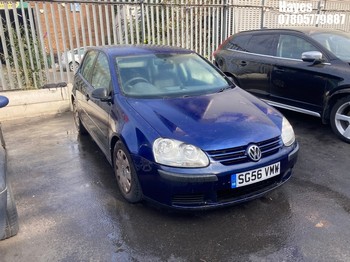 Location: Hayes - 2006 VOLKSWAGEN GOLF S 80 5 Door Hatchback REG: SG56VMW, Keys: No, MOT Expiry date: 29/11/2024, 1390 Petrol, 5 Speed Manual Petrol, Former Keepers: 4