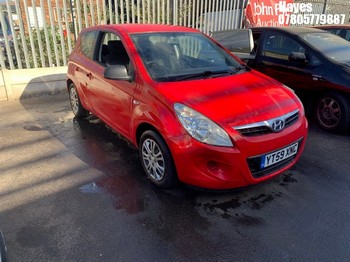 Location: Hayes - 2009 HYUNDAI I20 CLASSIC 3 Door Hatchback REG: YT59XNC, Keys: No, MOT Expiry date: 10/06/2026, 1248 Petrol, 5 Speed Manual Petrol, Former Keepers: 5