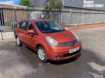 Location: Hayes - 2008 NISSAN NOTE ACENTA MPV REG: VK57NVJ, Keys: No, MOT Expiry date: 15/03/2026, 1598 Petrol, 5 Speed Manual Petrol, Former Keepers: 4