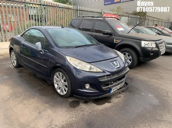 Location: Hayes - 2012 PEUGEOT 207 CC ALLURE Convertible REG: HY12UEO, Keys: No, MOT Expiry date: 11/05/2027, 1598 Petrol, 5 Speed Manual Petrol, Former Keepers: 4