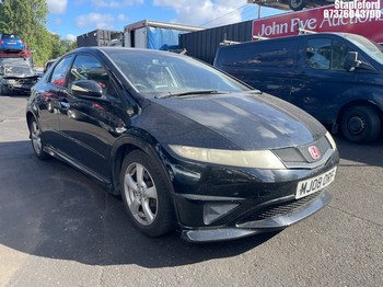 Location: Stapleford - 2008 HONDA CIVIC SE I-VTEC 5 Door Hatchback REG: MJ08ORF, Keys: Yes, MOT Expiry date: 22/05/2026, 1799 Petrol, 6 Speed Manual Petrol, Former Keepers: 9
