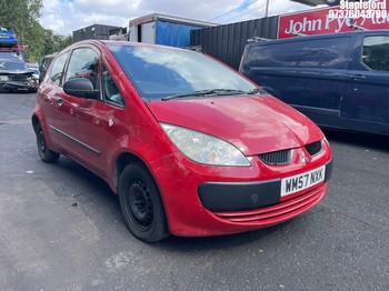 Location: Stapleford - 2008 MITSUBISHI COLT CZI 3 Door Hatchback REG: WM57NXK, Keys: Yes, MOT Expiry date: 09/04/2026, 1124 Petrol, 5 Speed Manual Petrol, Former Keepers: 5