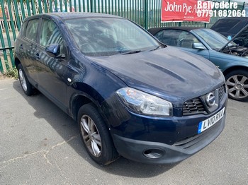 Location: Belvedere - 2010 NISSAN QASHQAI ACENTA CVT 5 Door Hatchback REG: LV10RVA, Keys: No, MOT Expiry date: 28/11/2026, 1997 Petrol, Variable Speed Auto Petrol, Former Keepers: 2