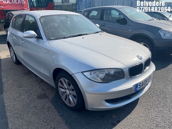 Location: Belvedere - 2009 BMW 116I ES 5 Door Hatchback REG: SA09EDJ, Keys: No, MOT Expiry date: 28/05/2026, 1599 Petrol, 6 Speed Manual Petrol, Former Keepers: 8