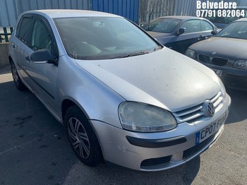 Location: Belvedere - 2007 VOLKSWAGEN GOLF S AUTO 5 Door Hatchback REG: CP07FUA, Keys: No, MOT Expiry date: 09.11.2026, 1598 Petrol, 6 Speed Auto Petrol, Former Keepers: 6