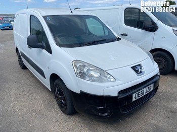Location: Belvedere - 2012 PEUGEOT PARTNER 625 SE L1 HDI Panel Van REG: OE61JZR, Keys: No, MOT Expiry date: 29/06/2026, 1560 Diesel, 5 Speed Manual Diesel, Former Keepers: 10