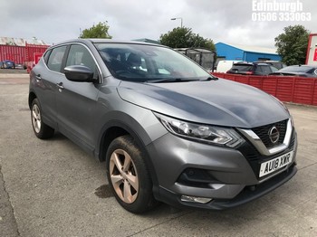Location: Edinburgh - 2018 NISSAN QASHQAI ACENTA DIG-T 5 Door Hatchback REG: AU18XWR, 1197cc Petrol, 6 Speed Manual Petrol, Former Keepers: 2, Keys: Yes, MOT Expiry date: 05/02/2026