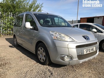 Location: Edinburgh - 2010 PEUGEOT PARTNER TEPEE S HDI MPV REG: SF10HKL, Keys: No, MOT Expiry date: 11/03/2026, 1560 Diesel, 5 Speed Manual Diesel, Former Keepers: 2