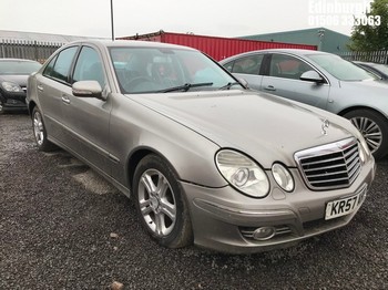 Location: Edinburgh - 2007 MERCEDES E220 AVANTGARDE CDI A 4 Door Saloon REG: KR57AHP, Keys: No, MOT Expiry date: 04/06/2025, 2148 Diesel, 5 Speed Auto Diesel, Former Keepers: 11