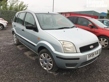 Location: Edinburgh - 2004 FORD FUSION 2 16V 5 Door Hatchback REG: SV54VJG, Keys: No, MOT Expiry date: 21/01/2027, 1388 Petrol, 5 Speed Manual Petrol, Former Keepers: 5