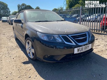 Location: Mitcham - 2011 SAAB 9-3 LINEAR SE TURBO Convertible REG: WU11RRY, Keys: No, MOT Expiry date: 30/04/2026, 1998 Petrol, 6 Speed Manual Petrol, Former Keepers: 4
